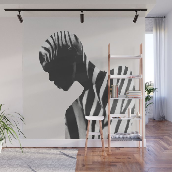Zebra Wall Mural Gallery Image 1
