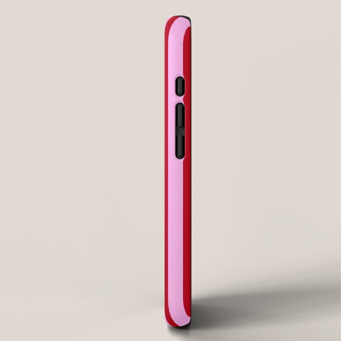 Pink and Red Candy Stripes Pattern iPhone Case Gallery Image 2
