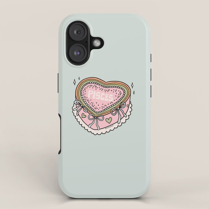 Pisces Heart Cake iPhone Case Gallery Image 1