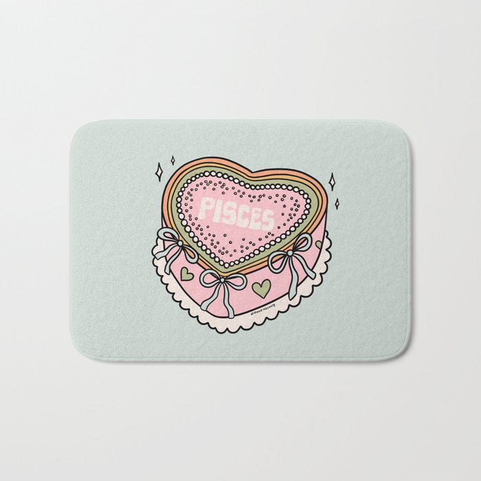 Pisces Heart Cake Bath Mat Gallery Image 1