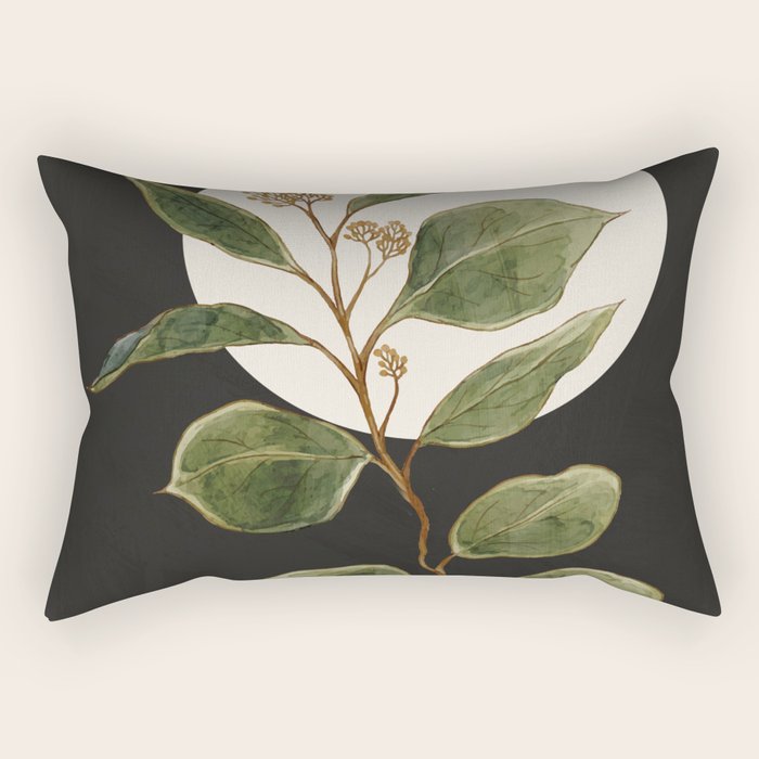 Beautiful Plant Leaves 1 Rectangular Pillow Gallery Image 2
