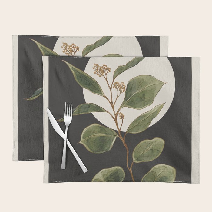 Beautiful Plant Leaves 1 Placemat Gallery Image 1
