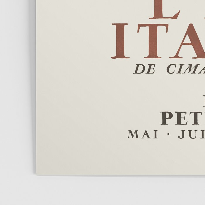  1935 French Art Exhibition Poster - Italian Art from Cimabue to Tiepolo Poster Gallery Image 3