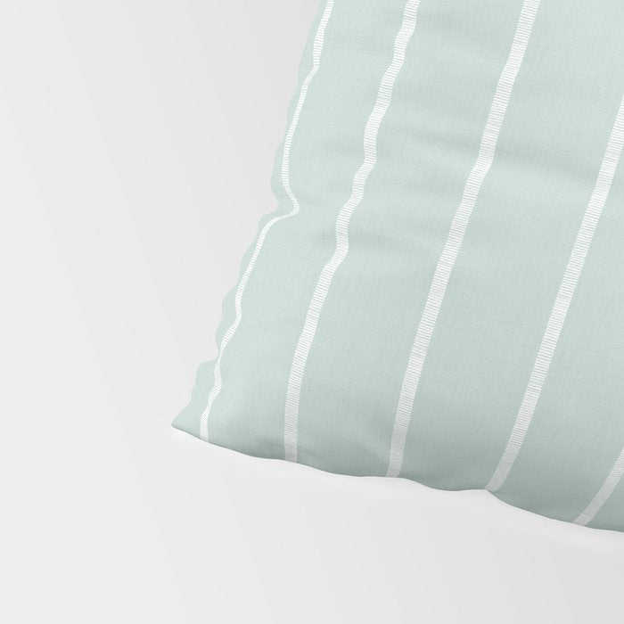 Modern Boho Serenity Stripes Soft Blue Pillow Sham Gallery Image 4