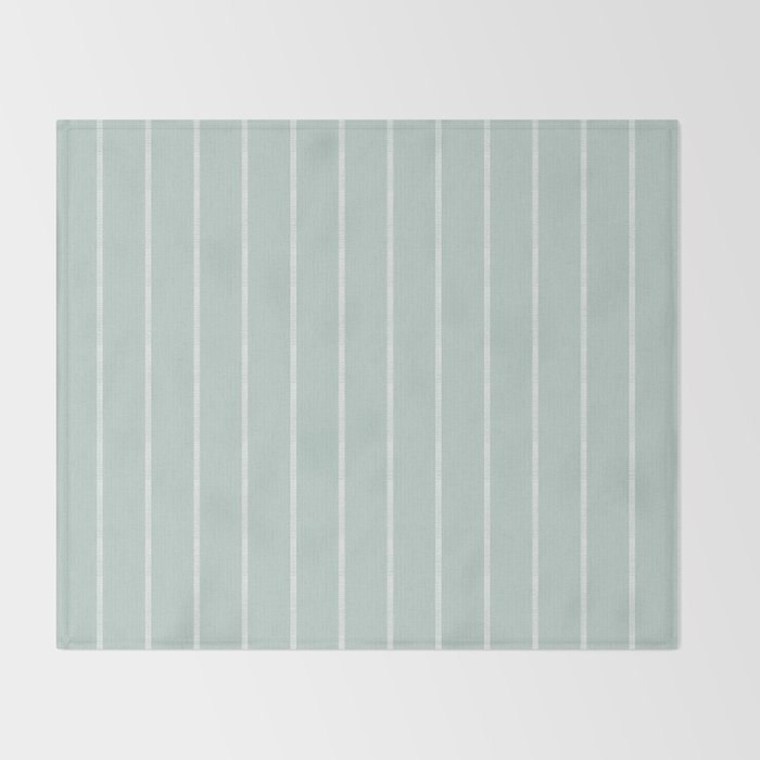 Modern Boho Serenity Stripes Soft Blue Throw Blanket Gallery Image 2