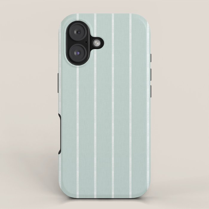 Modern Boho Serenity Stripes Soft Blue Iphone Case