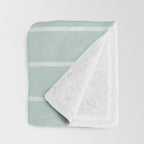 Modern Boho Serenity Stripes Soft Blue Throw Blanket Gallery Image 3
