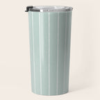 Modern Boho Serenity Stripes Soft Blue Travel Mug Gallery Image 3