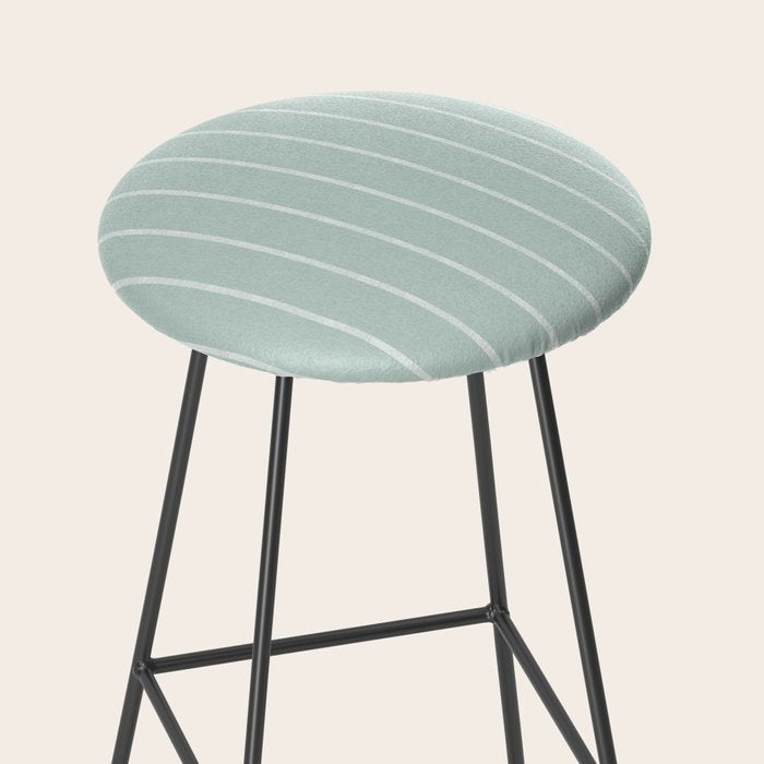 Modern Boho Serenity Stripes Soft Blue Stool Gallery Image 2