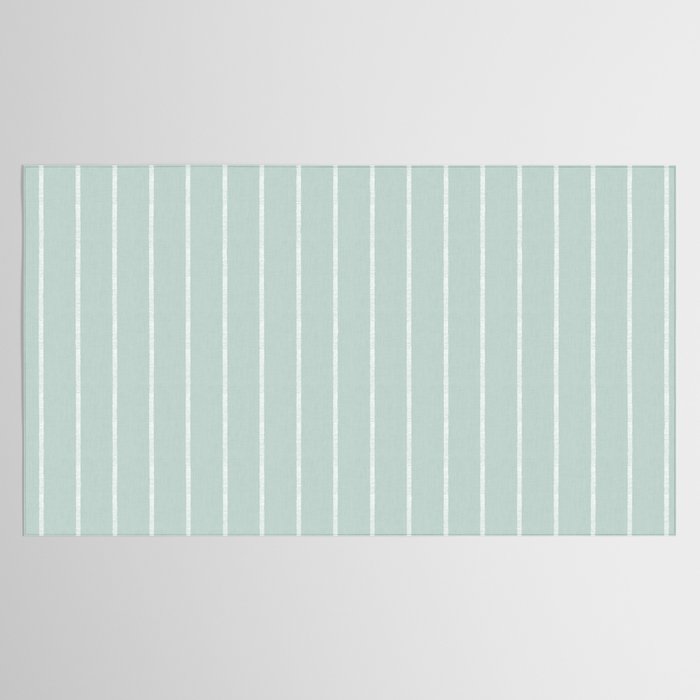 Modern Boho Serenity Stripes Soft Blue Tablecloth Gallery Image 2