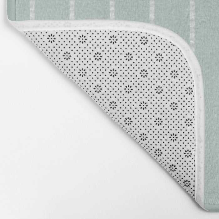 Modern Boho Serenity Stripes Soft Blue Bath Mat Gallery Image 2