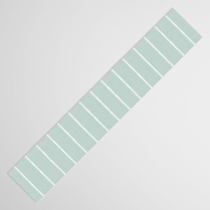 Modern Boho Serenity Stripes Soft Blue Table Runner Gallery Image 3
