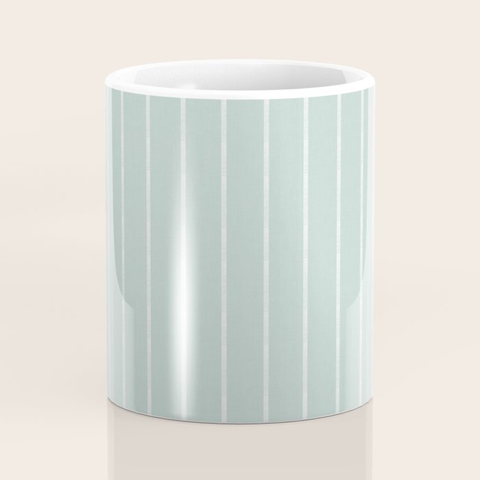 Modern Boho Serenity Stripes Soft Blue Coffee Mug Gallery Image 4