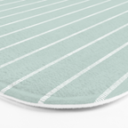 Modern Boho Serenity Stripes Soft Blue Bath Mat Gallery Image 3