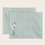 Modern Boho Serenity Stripes Soft Blue Placemat Gallery Image 1
