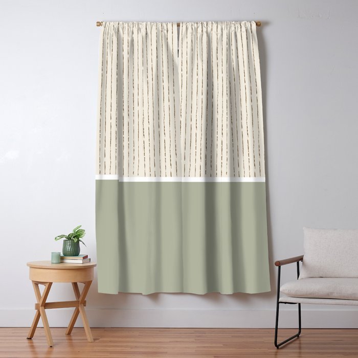 Cream Sage Window Curtain Gallery Image 5