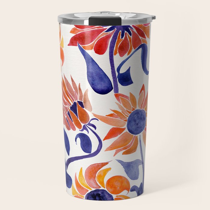 Sunflowers - Sunset Palette Travel Mug Gallery Image 1