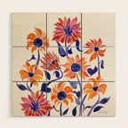 Sunflowers - Sunset Palette Wood Wall Art Gallery Image 1