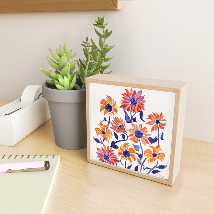 Sunflowers - Sunset Palette Mini Art Print Gallery Image 2