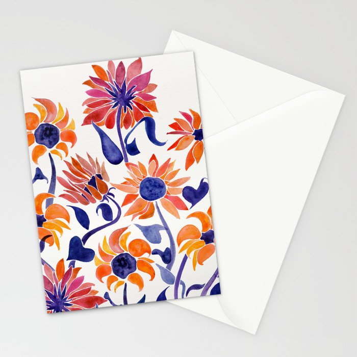 Sunflowers - Sunset Palette Stationery Card Gallery Image 2