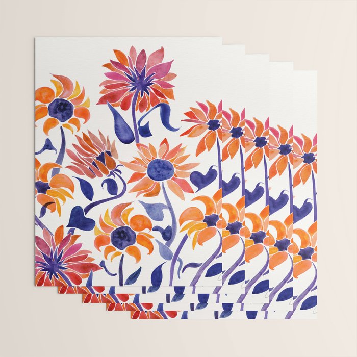 Sunflowers - Sunset Palette Wrapping Paper Gallery Image 3