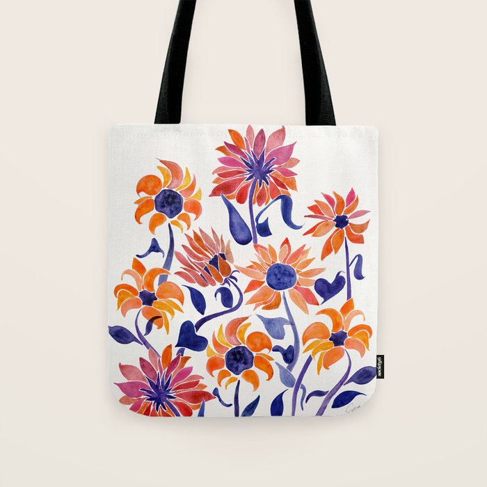 Sunflowers - Sunset Palette Tote Bag Gallery Image 1