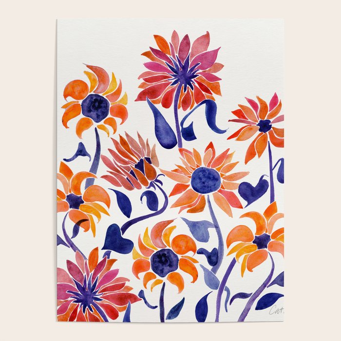 Sunflowers - Sunset Palette Poster Gallery Image 4