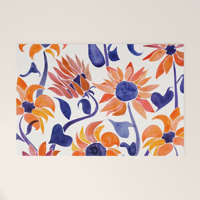 Sunflowers - Sunset Palette Welcome Mat Gallery Image 1