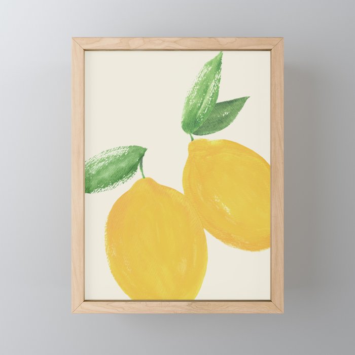 Lemon Watercolor Illustration - Big Mini Art Print Gallery Image 1