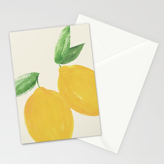 Lemon Watercolor Illustration - Big Stationery Card Gallery Image 2