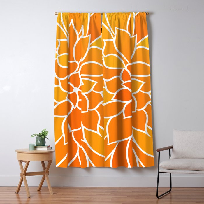 Floral Sunshine Flowery Art Window Curtain Gallery Image 5