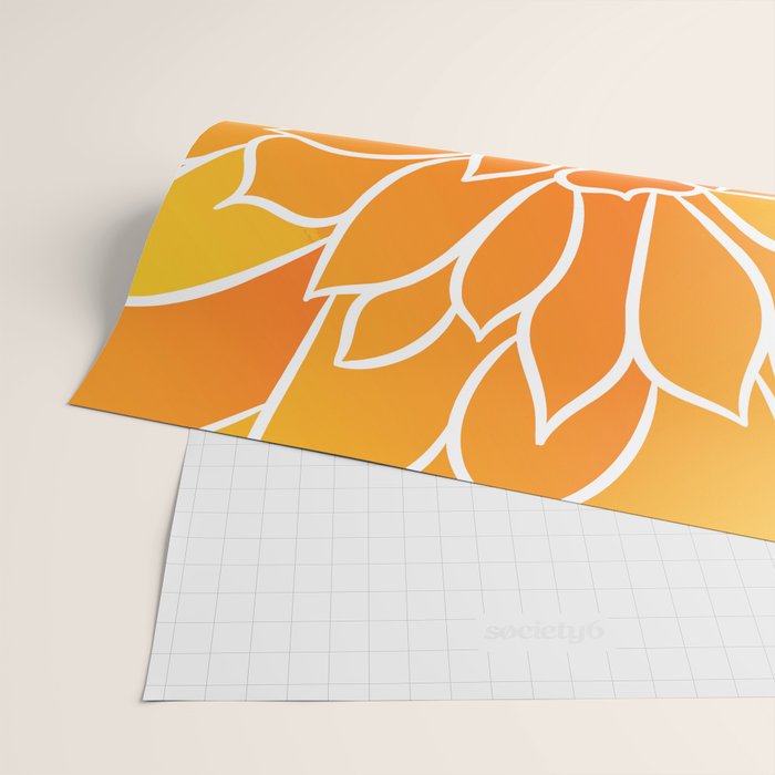 Floral Sunshine Flowery Art Wrapping Paper Gallery Image 2