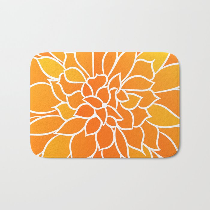 Floral Sunshine Flowery Art Bath Mat Gallery Image 1