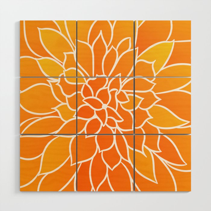 Floral Sunshine Flowery Art Wood Wall Art Gallery Image 1