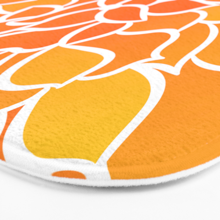 Floral Sunshine Flowery Art Bath Mat Gallery Image 3