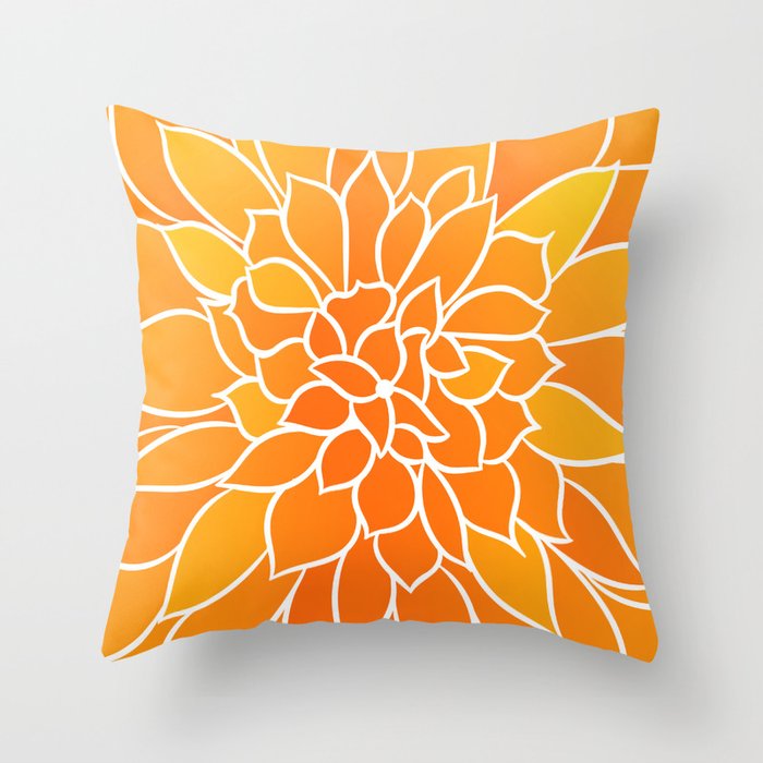 Floral Sunshine Flowery Art Throw Pillow Gallery Image 6