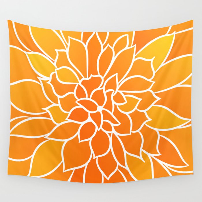Floral Sunshine Flowery Art Wall Tapestry Gallery Image 4