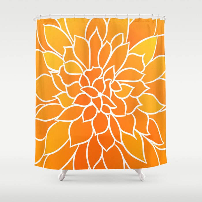 Floral Sunshine Flowery Art Shower Curtain Gallery Image 1