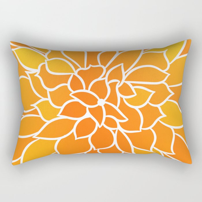 Floral Sunshine Flowery Art Rectangular Pillow Gallery Image 1