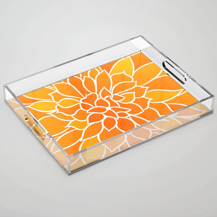 Floral Sunshine Flowery Art Acrylic Tray Gallery Image 1