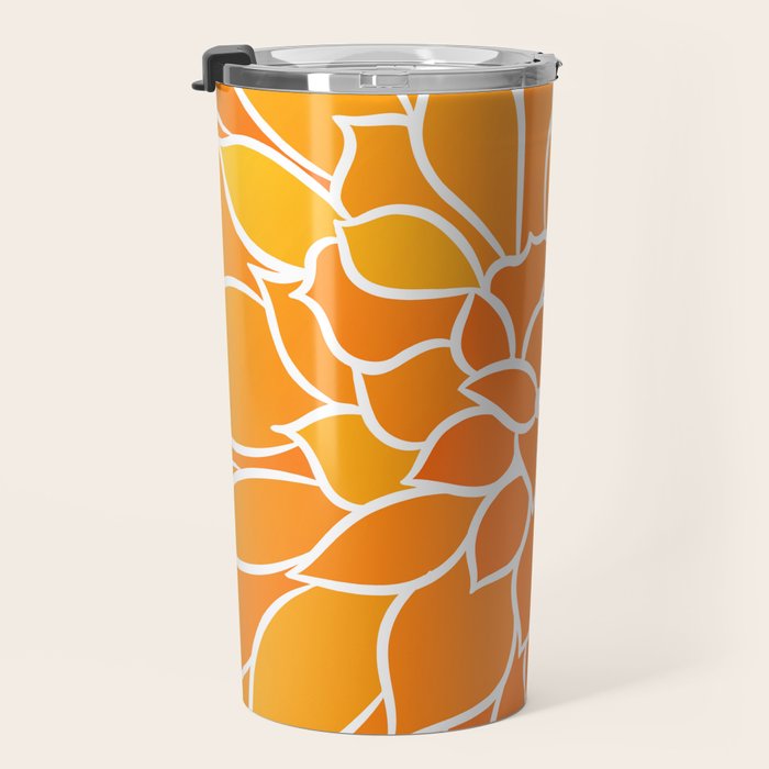 Floral Sunshine Flowery Art Travel Mug Gallery Image 3