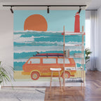 Great Lakes Surf Sunset Wall Mural Gallery Image 1