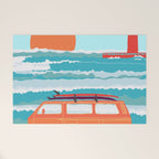 Great Lakes Surf Sunset Welcome Mat Gallery Image 1