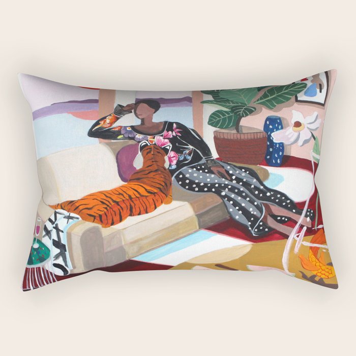 Tiger Queen Rectangular Pillow Gallery Image 1