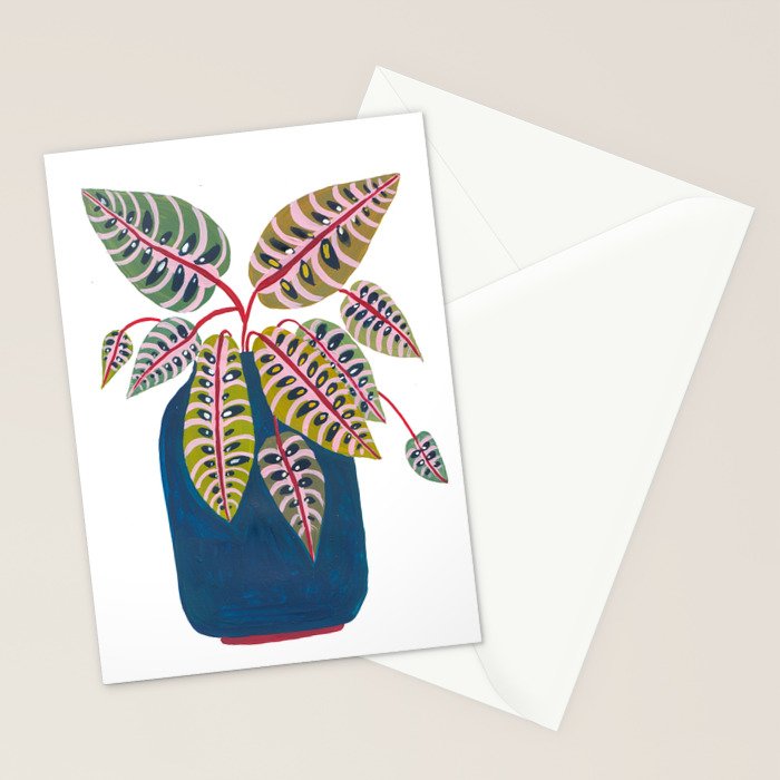 Potted Prayer Plant Stationery Card Gallery Image 2