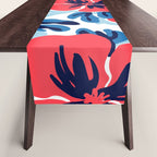 Tropical hibiscus summer flower art pattern Table Runner Gallery Image 1