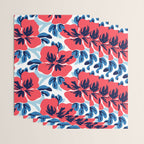 Tropical hibiscus summer flower art pattern Wrapping Paper Gallery Image 3