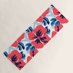 Tropical hibiscus summer flower art pattern Yoga Mat Gallery Image 1