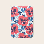 Tropical hibiscus summer flower art pattern Bath Mat Gallery Image 1