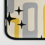 Retro Mid Century Modern Abstract Pattern 226 Yellow and Gray Laptop Sleeve Gallery Image 3